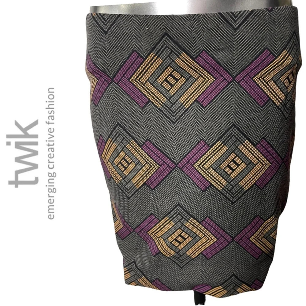 🛍️ Twik Simons Cotton Blend Knit Skirt Print Skirt Size Small
